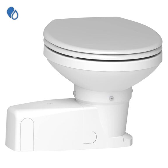 Maxlite + S Electric Marine Macerating Plastic Toilet with Solenoid Valve, 24 Volt image number 1