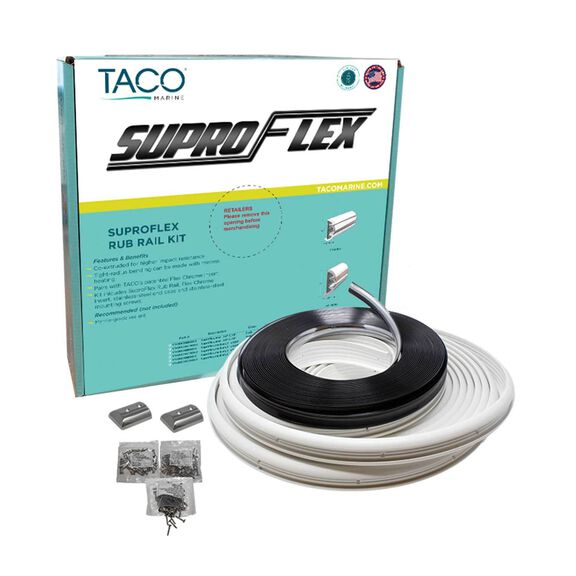 SuproFlex Medium Rub Rail Kit White, 80' image number 0