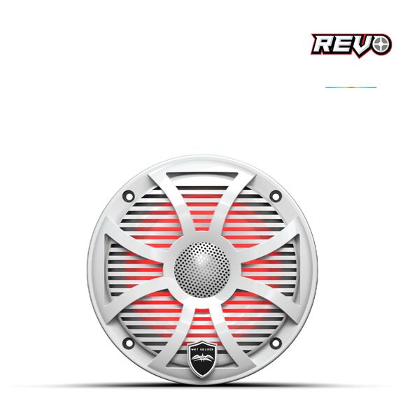 Wet Sounds REVO 6.5 inch High Output Coaxial Speakers w/ SW-White RGB Grilles image number 1