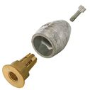 Aluminum Prop Nut Aluminum Prop Nut Anodes, 2" OD, 3" Length image number 0