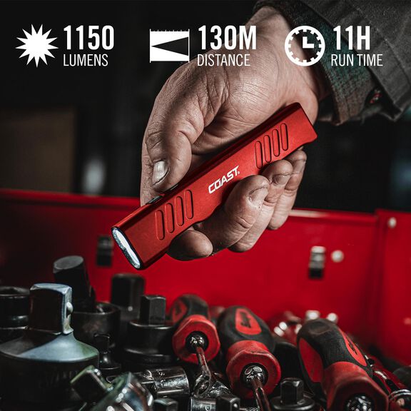Slayer Pro Rechargeable 1150 Lumen Flashlight, Red image number 1