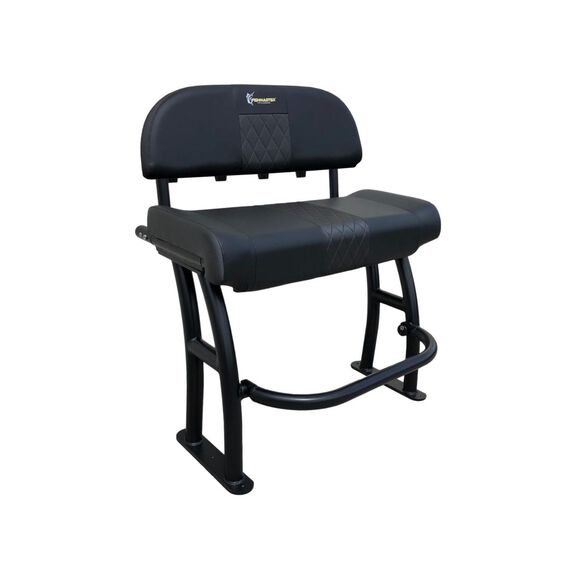 Pro Series Leaning Post, Textured Black Frame, Deluxe Backrest, Black Upholstery image number 0