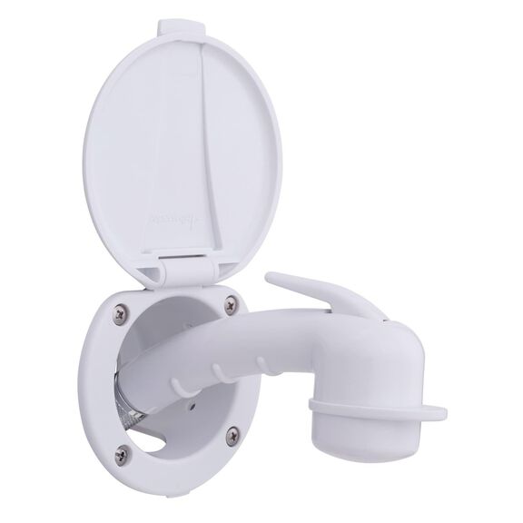 Recessed Shower- Arctic White Cup & Lid, Small Arctic White Sprayer, 6' White Rubber Hose image number 1
