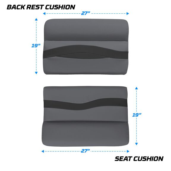 Premier Series Pontoon 27" Bench Cushion Set image number 7