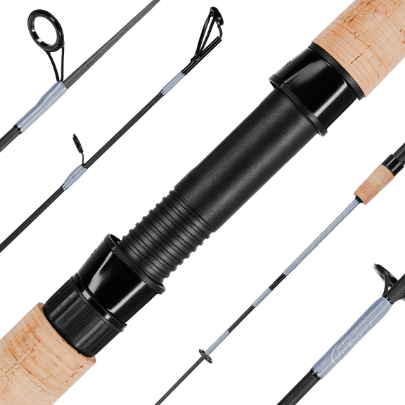4'3" Li'l Finz Kids Spinning Rod, Medium Power, Black/Silver image number 0