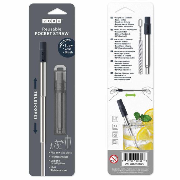 Reusable Telescoping Pocket Straw image number 1