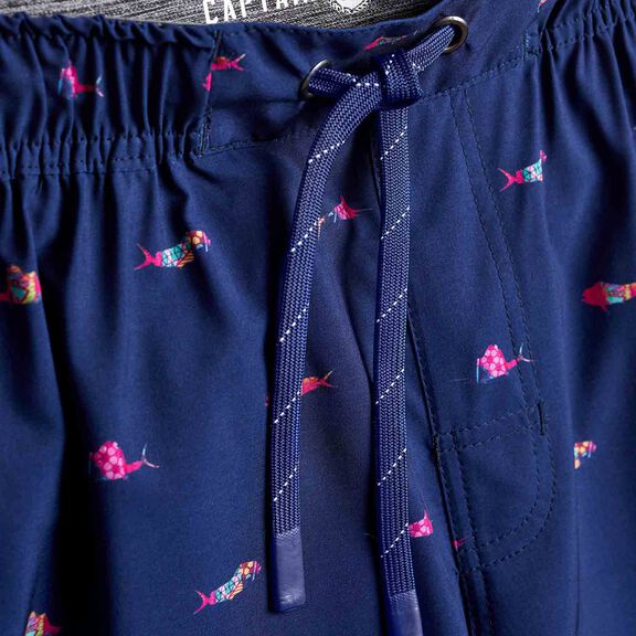 Men's Trippy Fish Captain Snacks Volley Shorts image number 2