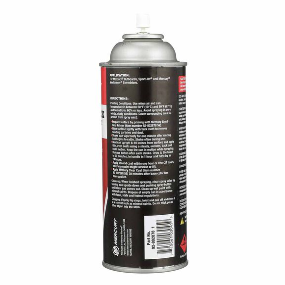 Mercury 8028781 Phantom Black Enamel Spray Paint for Mercury and MerCruiser, 12 oz. image number 1