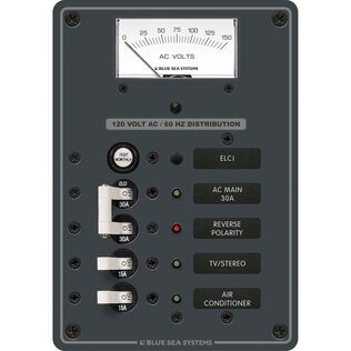 2-Position ELCI Main 30A, 2 Poles with Voltmeter