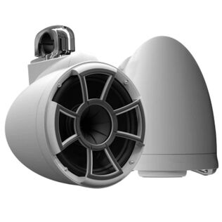 Wet Sounds REV 10 White Special Edition Revolution Series 10" Matte White Tower Speakers with Stainless Steel Fixed Clamps (Pair)