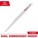 12" 5 TPI SAWZALL&reg; Blades, 5 Pack image number 0