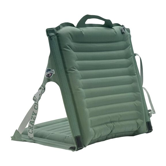 Crazy Creek Inflatable AirCliner Original Chair for Camping, Backpacking, Beaches, Comfort on All Terrains, Adjustable Straps, Compact Design, Dual Purpose, Chair and Pad in one, Spruce Green image number 0