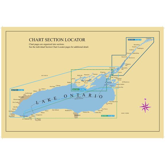 LO7WMDS Lake Ontario Chartbook + Cruising Guide, 7th Edition image number 1