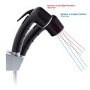 Trinidad 2H External Shower Mixer Small Black Sprayer, 6' Stainless Steel Hose Chrome/Black image number 4