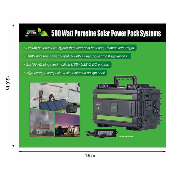 500 Watt Puresine Solar Power Pack System image number 5