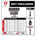 SHOCKWAVE&trade; Impact Duty&trade; Socket 3/8&rdquo; Dr SAE PACKOUT&trade; Set, 17 Piece image number 1