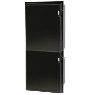 Cruise 195 Classic Fridge/Freezer - AC/DC, Left Swing, Black Door & Panel, 3 Sided Black Flange