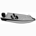 Styled-to-Fit Boat Cover for V-Hull Fishing Boats with Side Console image number 1