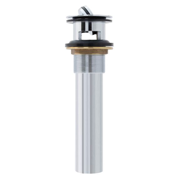 1-1/2" Drain, Flip Drain with Overflow, Straight, 1-1/4" Sweat Chrome image number 1