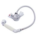 Trinidad Head/Shower Combo Faucet Classic Warm White Sprayer, 6' Stainless Steel Hose Chrome/Warm White image number 1