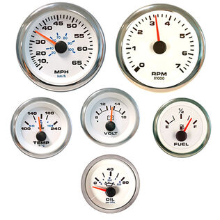 White Premier Pro 6 Gauge Set