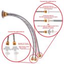 Aidack Recessed Control Valve Hot/Cold Mixer, Chrome Cup & Lid, Chrome Aidack Handle image number 5