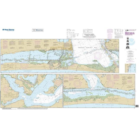 Maptech&reg; NOAA Recreational Waterproof Chart-Intracoastal Waterway Redfish Bay to Middle Ground, 11308 image number 0