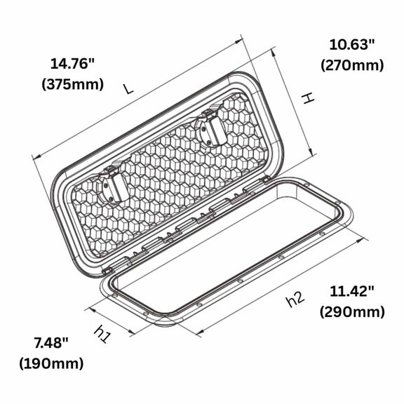 23.9" x 9.5" Deck Hatch with Lock and Key image number 2