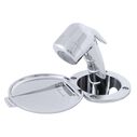 Recessed Shower Chrome Cup & Lid, Small Chrome Sprayer No Hook, 6' Black Rubber Hose image number 2