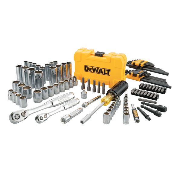 DEWALT 1/4" & 3/8". Drive Mechanics Tools Set, 108 Piece image number 0