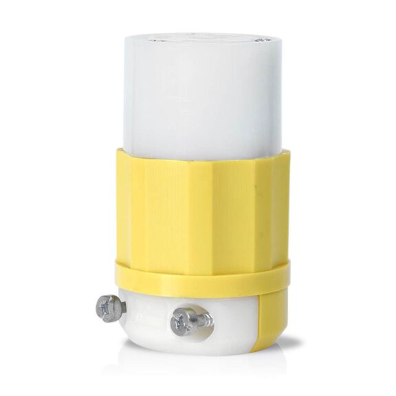 20 Amp 125 Volt Locking Connector, Industrial Grade, Grounding, Corrosion-Resistant, NEMA L5-20R, 2P, 3W image number 0