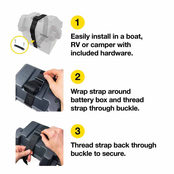38" Battery Hold Down Strap image number 2