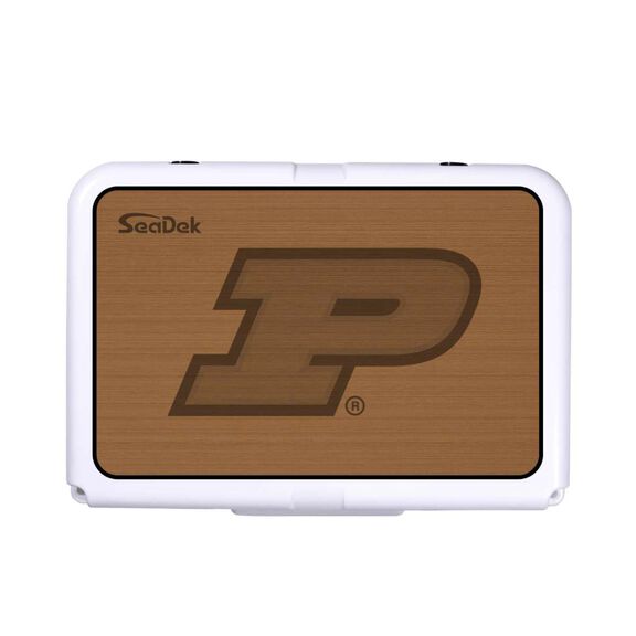 SeaDek Cooler Pad - Collegiate Collection - Fits RTIC 20 - Mocha / Black, Purdue University image number 0