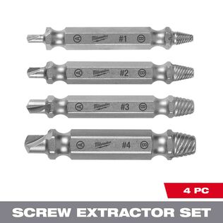 M2 Steel Screw Extractor Set, 4 Piece