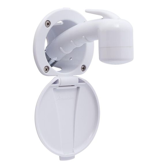 Recessed Shower Arctic White Cup & Lid, Small Arctic White Sprayer No Hook, 6' White Rubber Hose image number 0