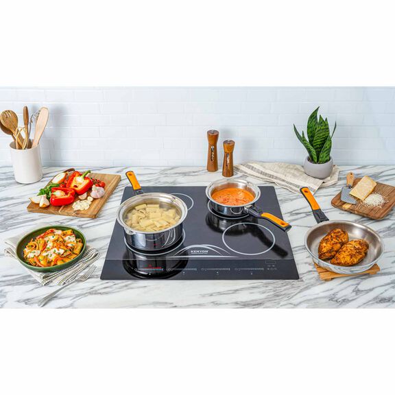 Bridge, Black, Four Burner Cooktop, Touch Control, Induction, w/Mat, Landscape, 240V image number 1