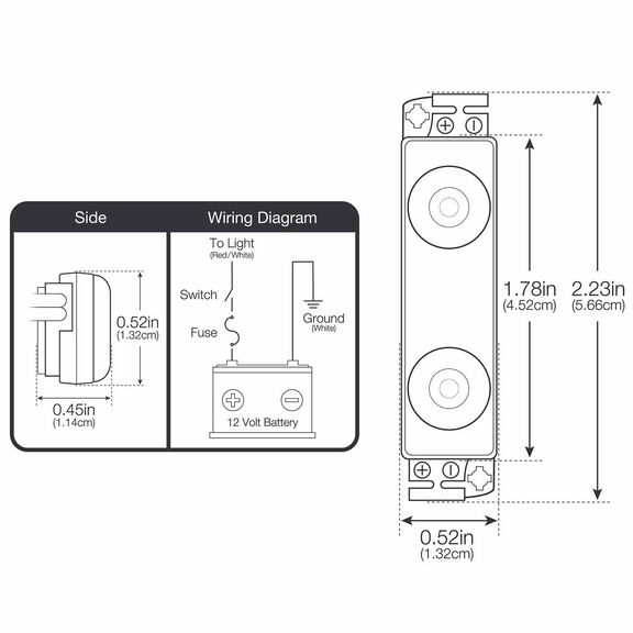 Two LED Module Light, Dual Mount, White, 4-Pack image number 2