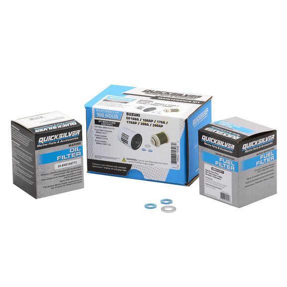Quicksilver 8M0222309 100 Hour Maintenance Kit, Suzuki DF150A/150AP/175A/175AP/200A/200AP image number 0