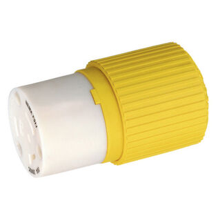 Hubbell Marine Trolling Motor Locking Connector, 24-32 VDC, Yellow