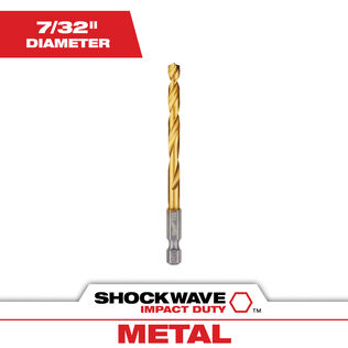 7/32" SHOCKWAVE Impact Duty RED HELIX Titanium Drill Bit