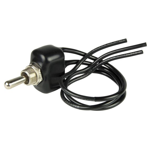 Chrome Plated Toggle Switch, (On)/Off/(On), SPDT image number 0