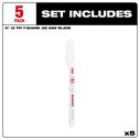 3" 12TPI T-Shank Multi-Material Bi-Metal Jig Saw Blades, 5 Pack image number 2