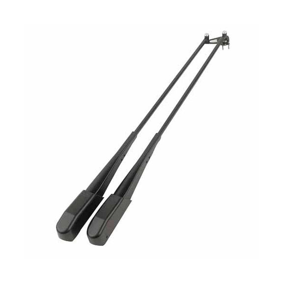 Windshield Wiper Pantograph Arm with Adjustable Dual Springs 20 3/4 to 25 5/8" Adjustable Tip Stainless Steel Black image number 0