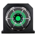 HYDRO Double Marine Subwoofer Enclosure with 10" Subwoofer plus 10" Passive Radiator and Integrated RGB Lights, 700 Watts, 4-Ohm, Black image number 1