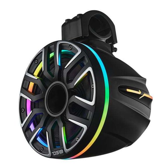 8&rdquo; Marine Short Tower Speaker With Neodymium Magnet, Kevlar Cone, Compression Driver And Digital LED Lights | 200W RMS 4-Ohm image number 1