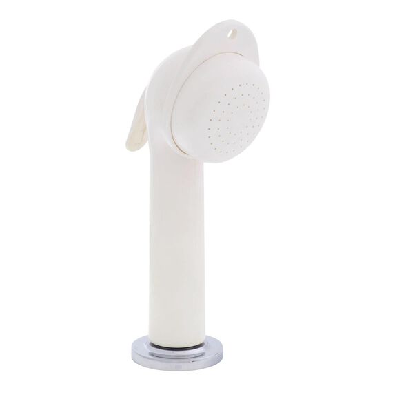 Deck-Mount Sprayer Large Warm White Sprayer, 6' Stainless Steel Hose, Low Profile Holder image number 0