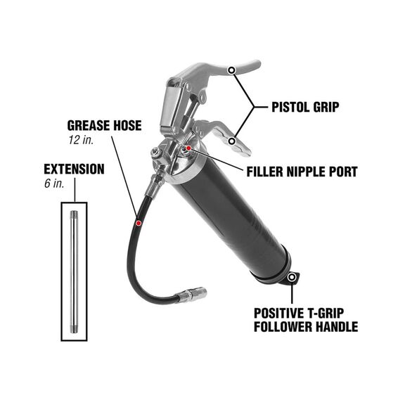 Workforce Pro Heavy-Duty Pistol Grip Grease Gun image number 2