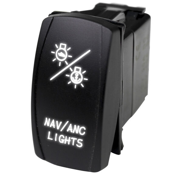 LED Rocker Switch with White LED Radiance &ndash; NAV Lights image number 0
