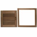 Right Hand Teak Louvered Door & Frame, 15" x 15" image number 2