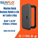 SEAFLO 14.76" x 14.53" Black Locking Rectangular Deck Access Hatch image number 4